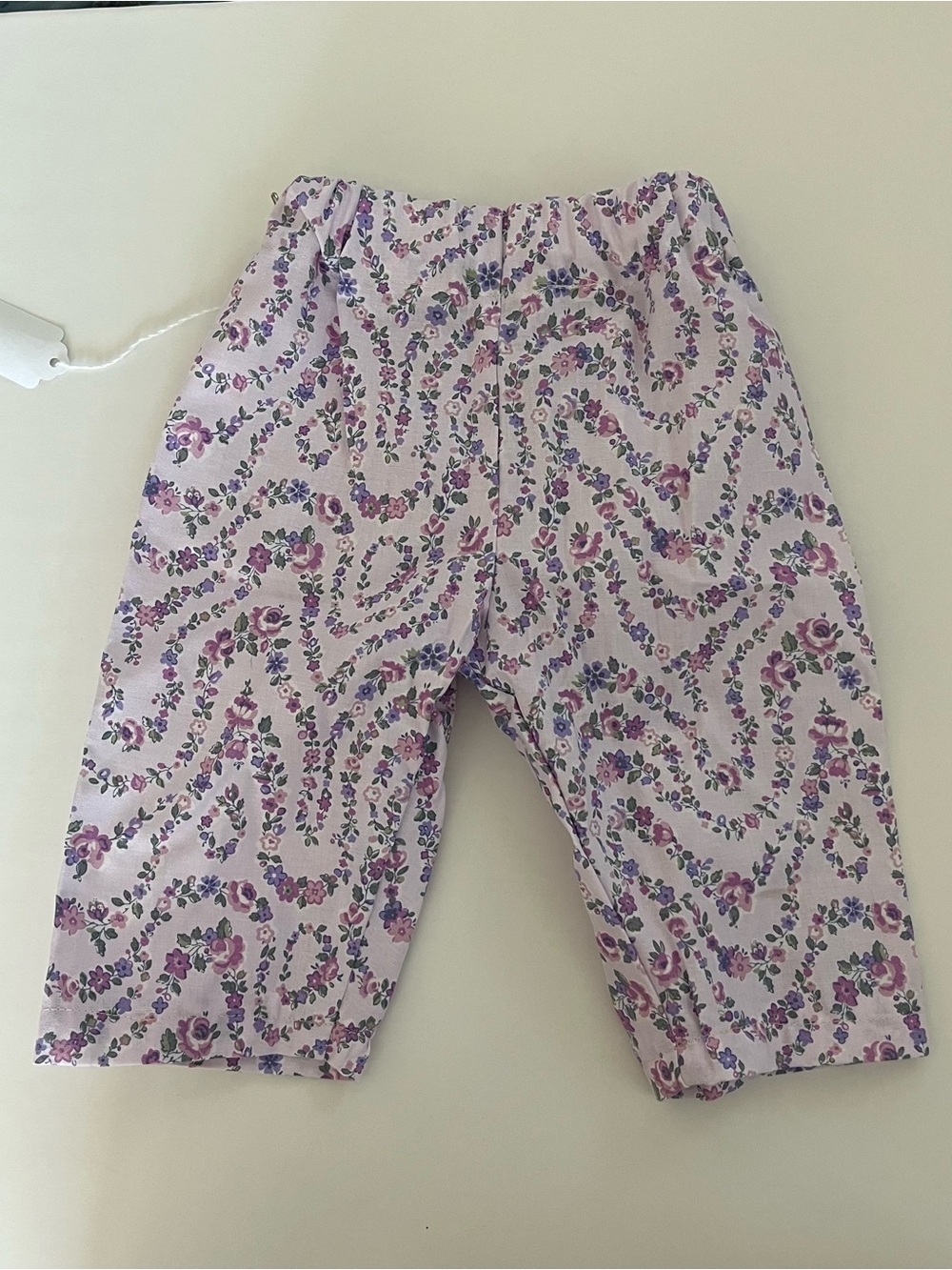 Kids Floral Baggy Pants - Light Lavender and Purple